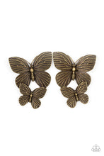 Load image into Gallery viewer, Blushing Butterflies - Brass Paparazzi Accessories
