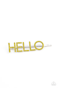 Hello There - Yellow Paparazzi Accessories