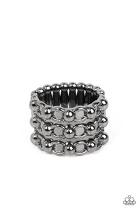 Dauntless Demeanor - Black Paparazzi Accessories