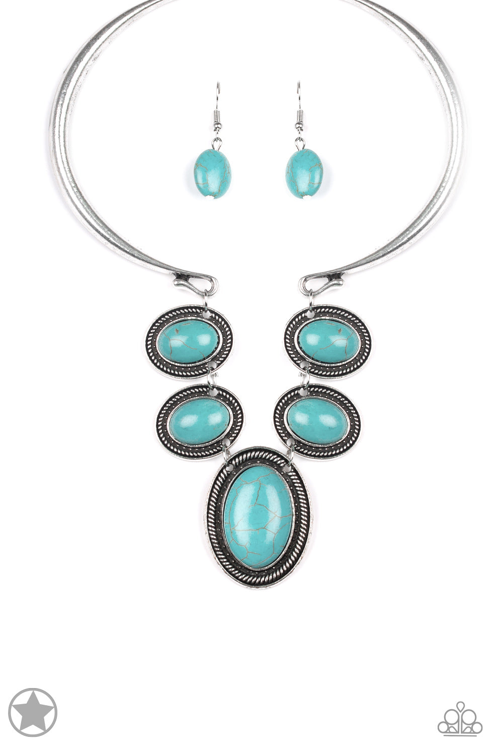 Paparazzi Accessories - River Ride Blue Necklace Set