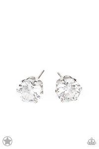Just in TIMELESS Earrings-White Paparazzi Accessories