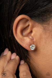 Just in TIMELESS Earrings-White Paparazzi Accessories