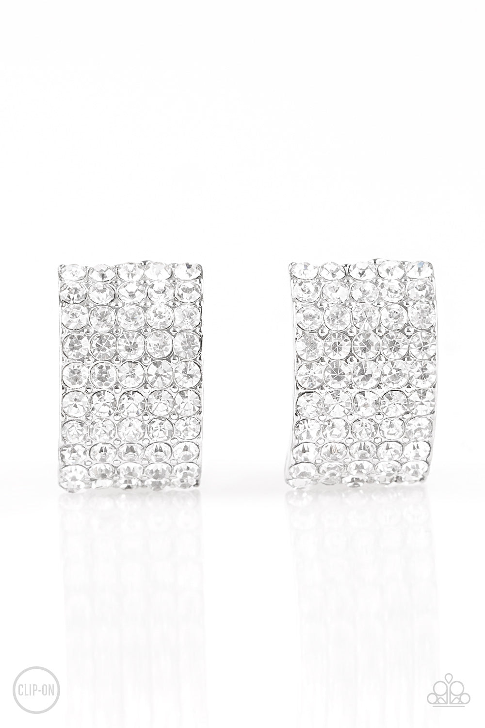 Paparazzi Accessories - Hollywood Hotshot - White Clip-On