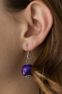 Paparazzi Accessories - Caribbean Cover Girl - Purple Wood Necklace