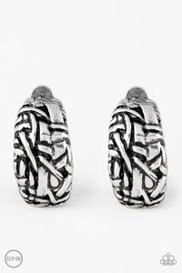 Paparazzi Accessories - Couture Collision Silver Clip-On