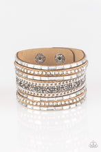 Load image into Gallery viewer, Paparazzi Accessories - Rhinestone Rumble - Brown Bracelet
