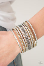 Load image into Gallery viewer, Paparazzi Accessories - Rhinestone Rumble - Brown Bracelet
