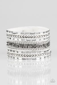 Paparazzi Accessories - Rhinestone Rumble - Brown Bracelet