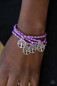 Paparazzi Accessories - Plant A Tree - Purple Bracelet