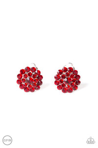 Glammed out - Red Clip on Paparazzi Accessories