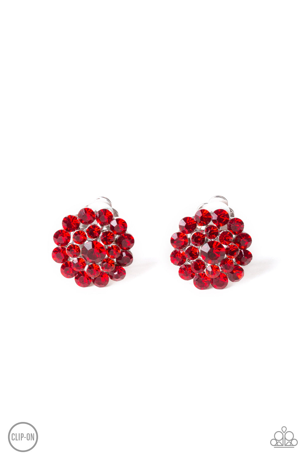 Glammed out - Red Clip on Paparazzi Accessories