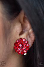 Load image into Gallery viewer, Glammed out - Red Clip on Paparazzi Accessories
