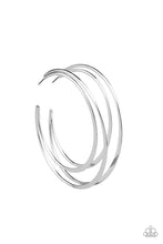 Load image into Gallery viewer, Last HOOP-rah - Silver Paparazzi Accessories
