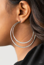 Load image into Gallery viewer, Last HOOP-rah - Silver Paparazzi Accessories
