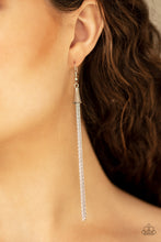 Load image into Gallery viewer, Shimmery Streamers - Silver Paparazzi Accessories
