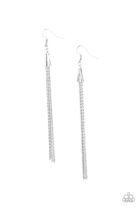 Shimmery Streamers - Silver Paparazzi Accessories