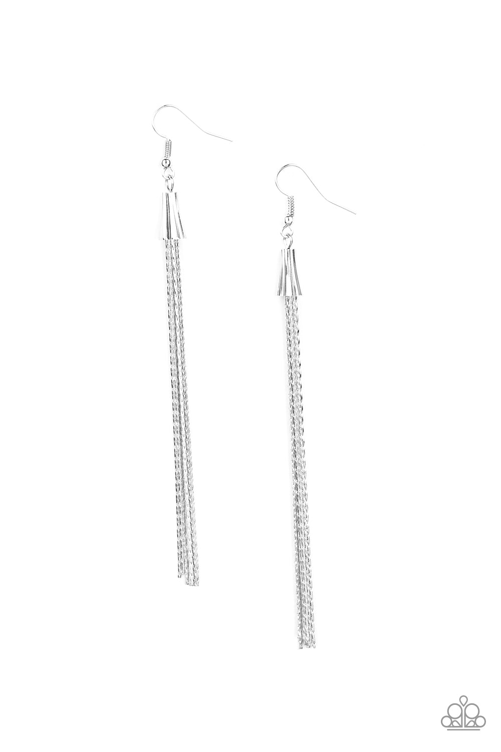 Shimmery Streamers - Silver Paparazzi Accessories