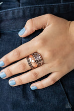 Load image into Gallery viewer, Texture Tantrum - Copper Ring Paparazzi Accessories
