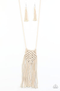 Macrame Mantra - White Paparazzi Accessories