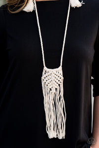 Macrame Mantra - White Paparazzi Accessories