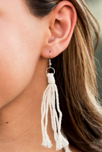Load image into Gallery viewer, Macrame Mantra - White Paparazzi Accessories
