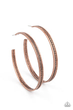Load image into Gallery viewer, Paparazzi Accessories - Midtown Marvel - Copper Hoop Earring
