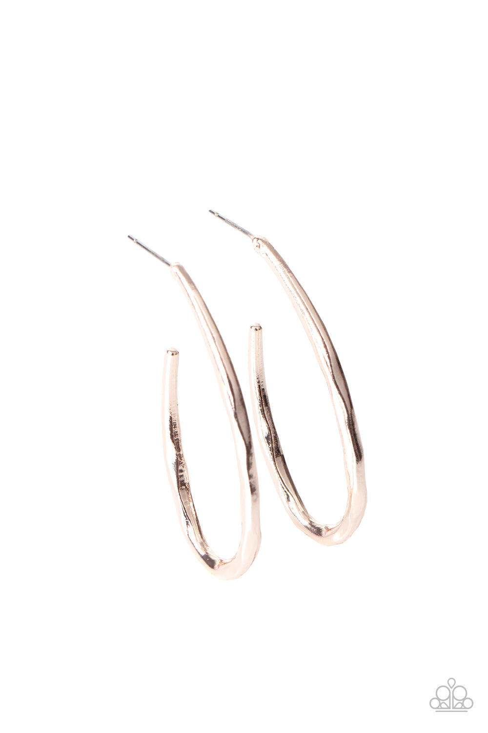 Paparazzi Accessories - Totally Hooked - Rose Gold Earrings