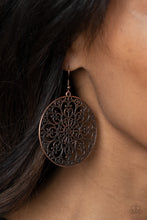 Load image into Gallery viewer, Paparazzi Accessories - Make A MANDALA Out Of You - Copper Earrings
