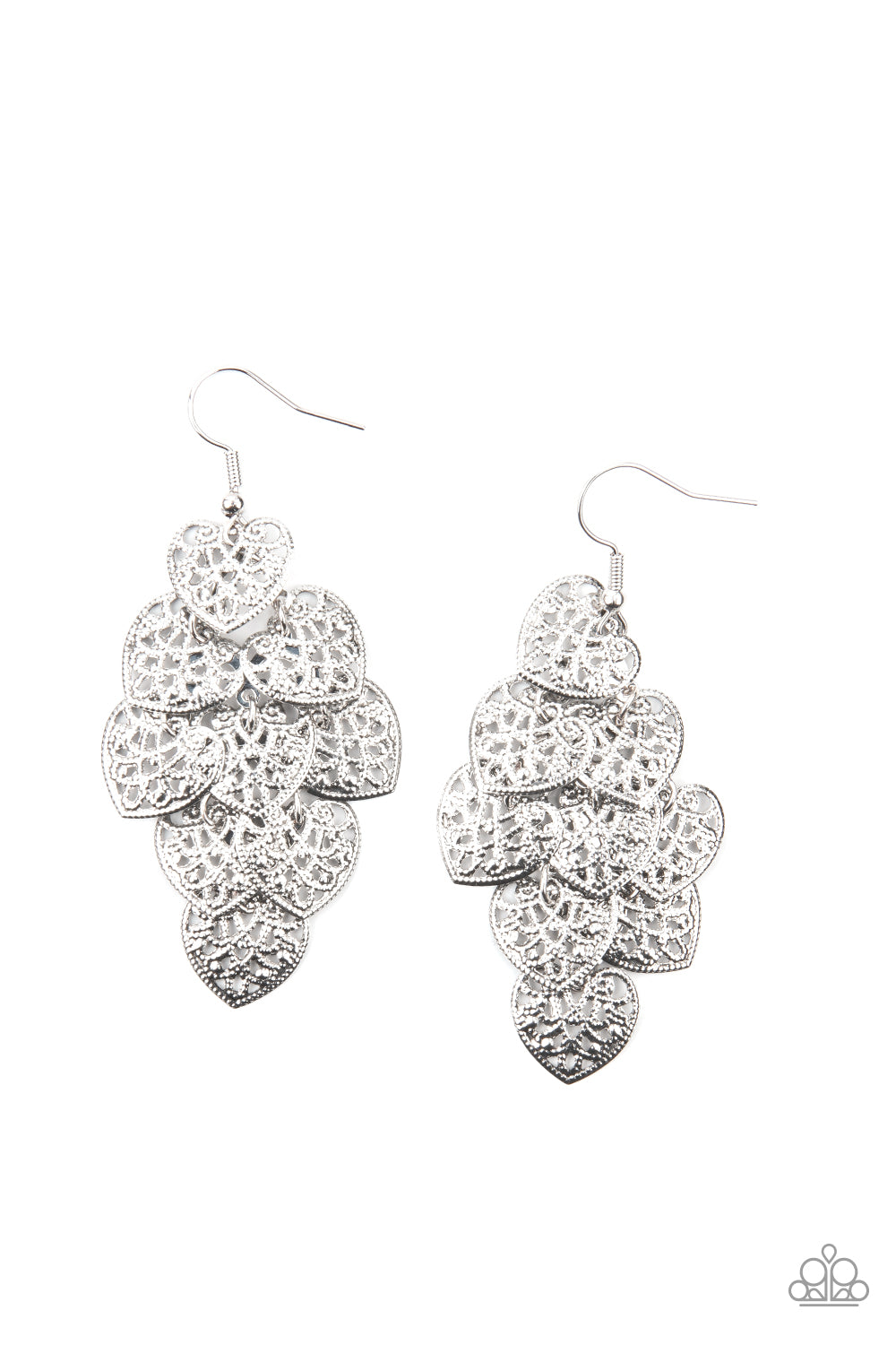 Paparazzi Accessories - Shimmery Soulmates - Silver Earrings
