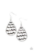 Load image into Gallery viewer, Paparazzi Accessories - Glitzy Grit - Silver Earrings
