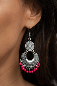 Paparazzi Accessories - Yes I CANCUN - Pink Earrings