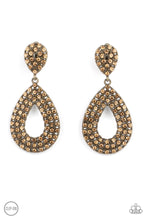 Load image into Gallery viewer, Paparazzi Accessories - Pack In The Pizzazz - Brass Clip-ons Earrings
