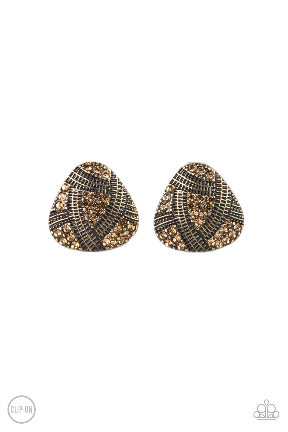 Paparazzi Accessories - Gorgeously Galleria - Brass Clip-ons