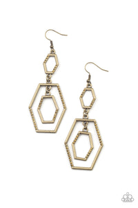 Geometric Maven - Brass Paparazzi Accessories
