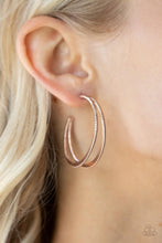 Load image into Gallery viewer, Paparazzi Accessories - Rustic Curves - Rose Gold

