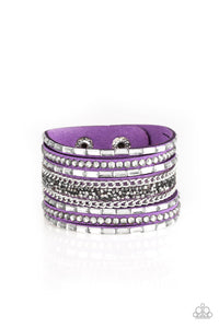 Paparazzi Accessories - Rhinestone Rumble - Brown Bracelet