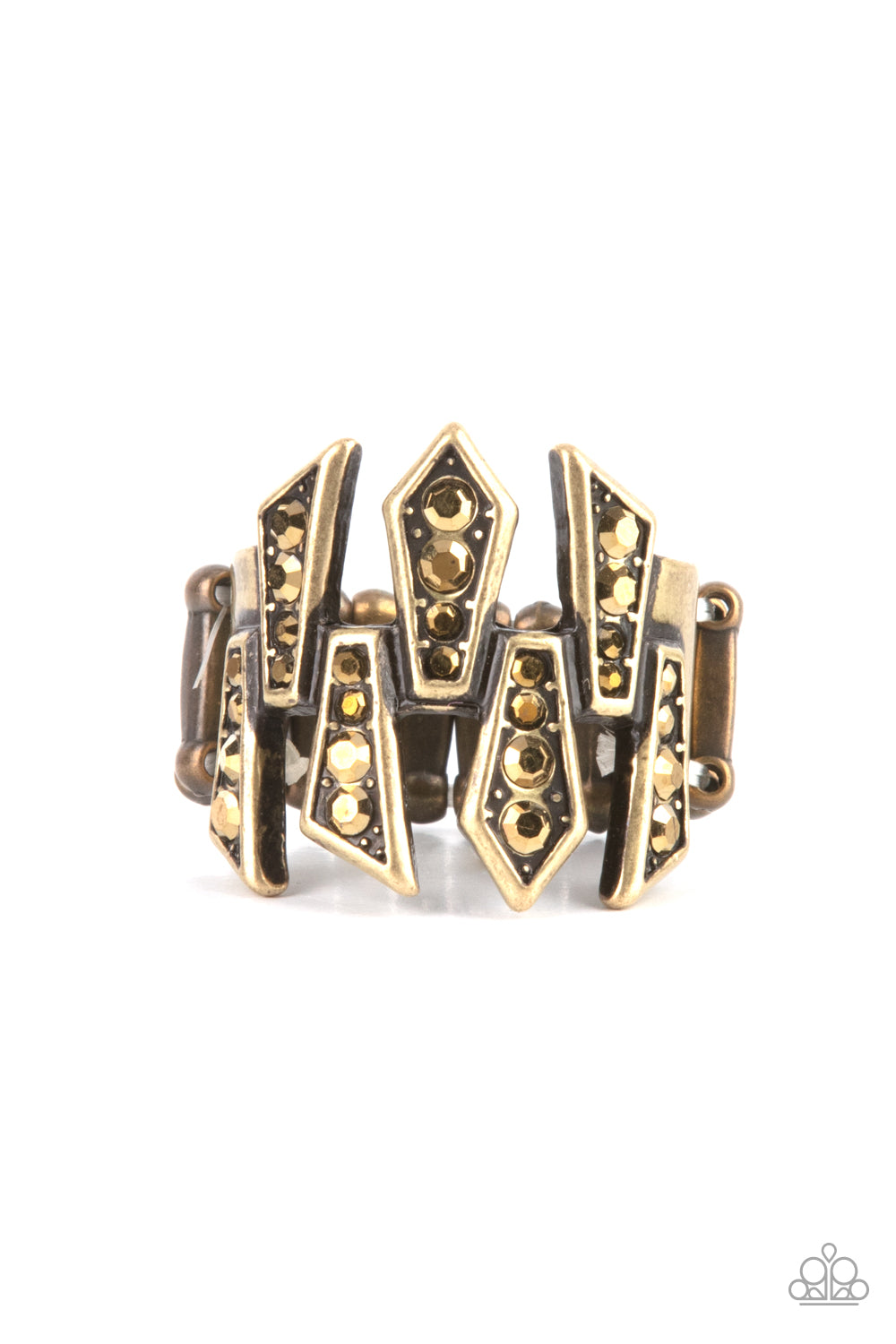 Juxtaposed Jewels - Brass Paparazzi Accessories