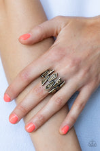 Load image into Gallery viewer, Juxtaposed Jewels - Brass Paparazzi Accessories
