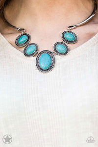 Paparazzi Accessories - River Ride Blue Necklace Set