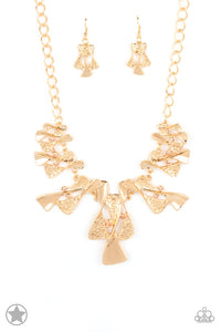 The Sands of Time Necklace Set-Gold Paparazzi Accessories